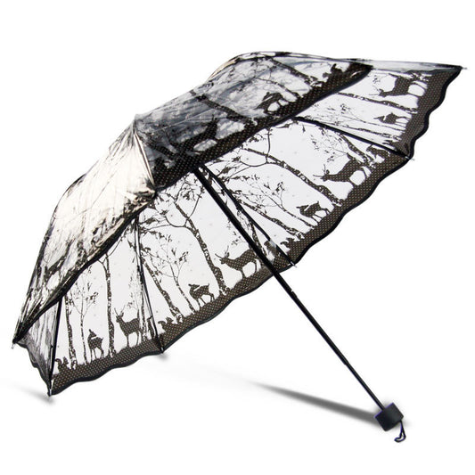 Transparent umbrella print umbrella